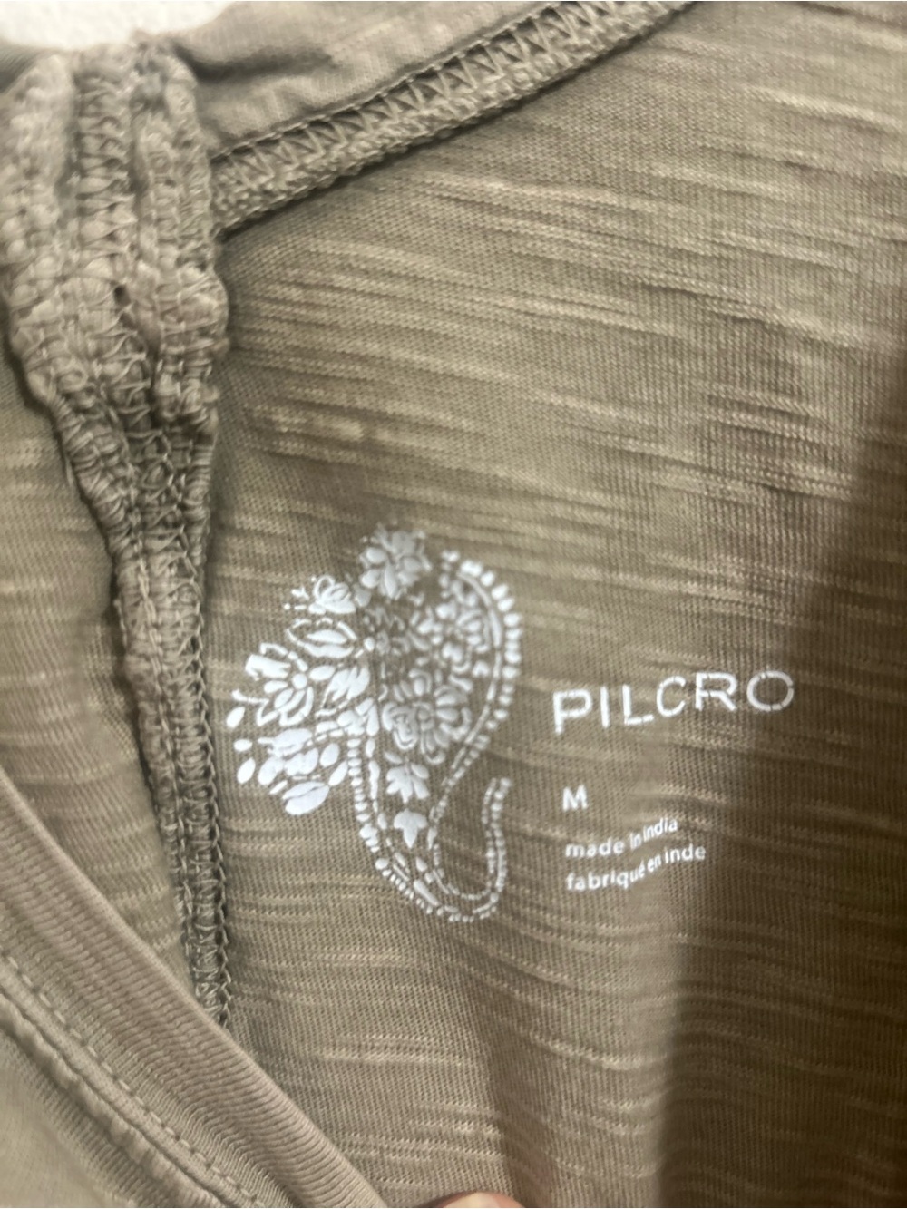 Anthropologie Pilcro Ruffled Open Back Cotton Top M Green Tee Boho - Picture 5 of 6